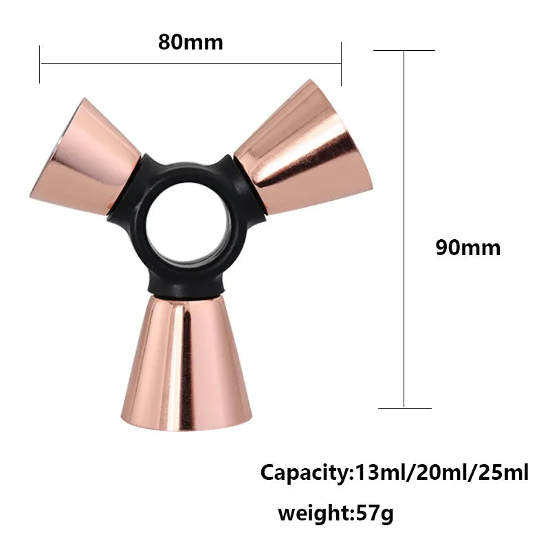 3-Way Rotating Cocktail Jigger