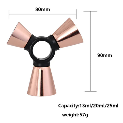 3-Way Rotating Cocktail Jigger