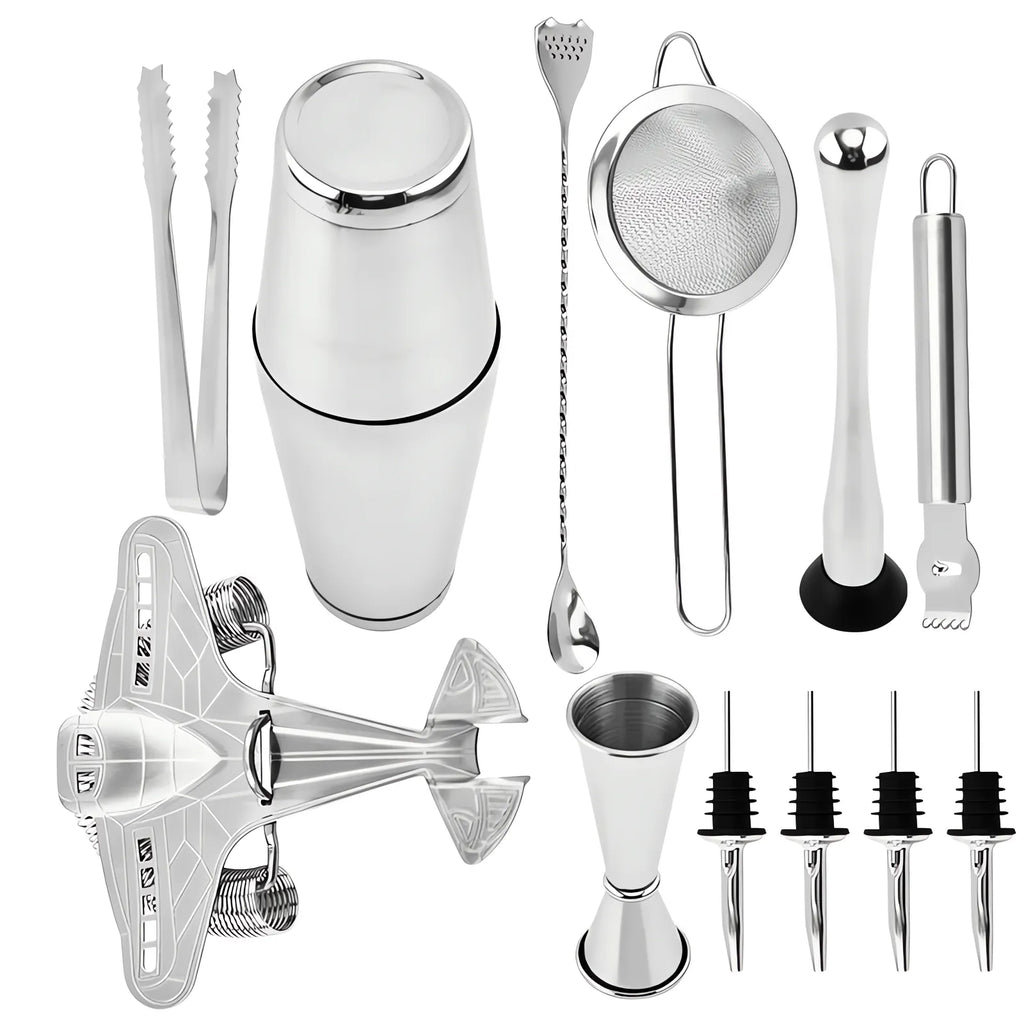Bomber Aircraft 11-Piece Barware Set