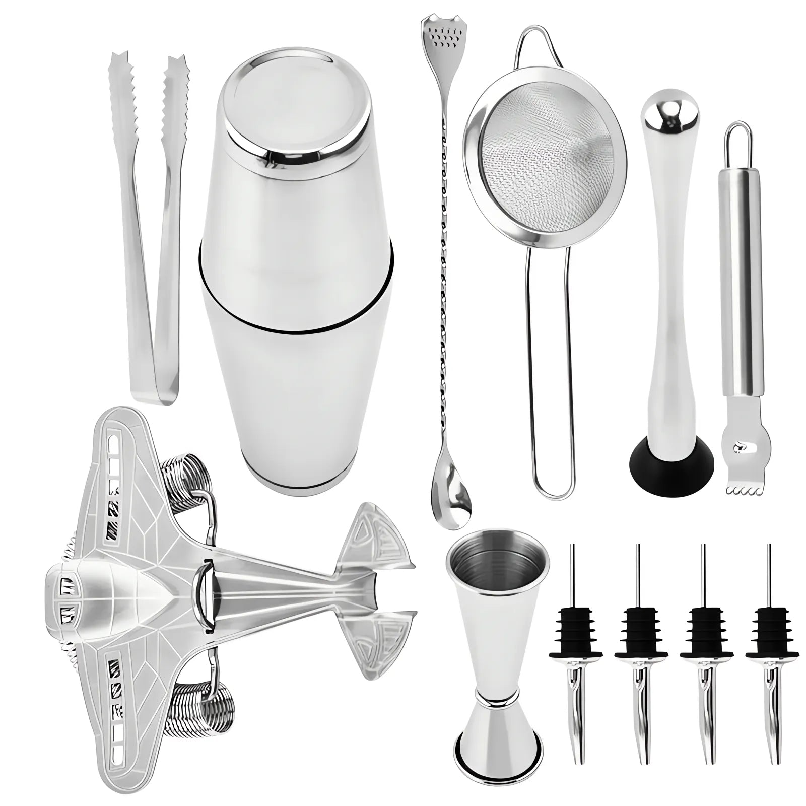 Bomber Aircraft 11-Piece Barware Set