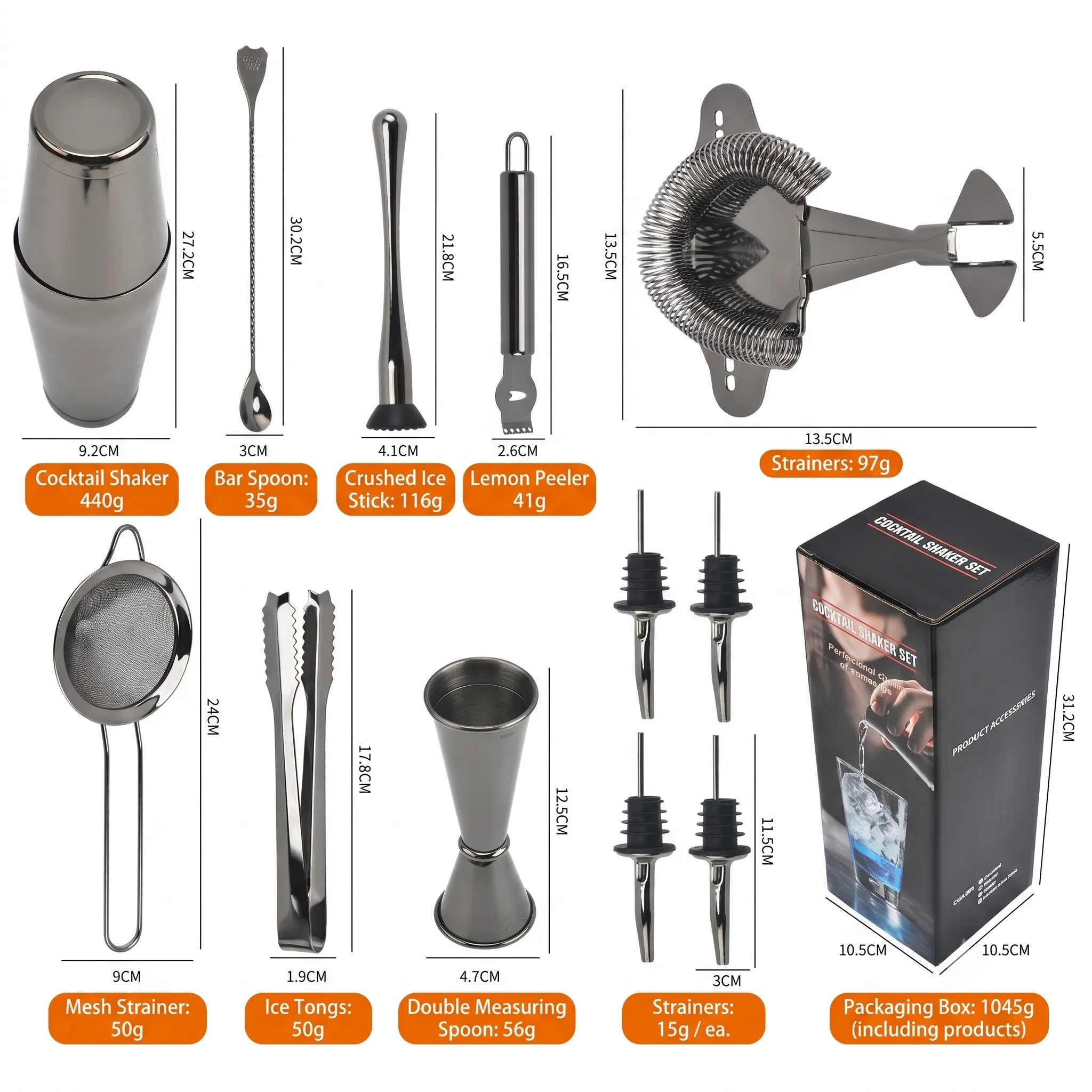 Bomber Aircraft 11-Piece Barware Set