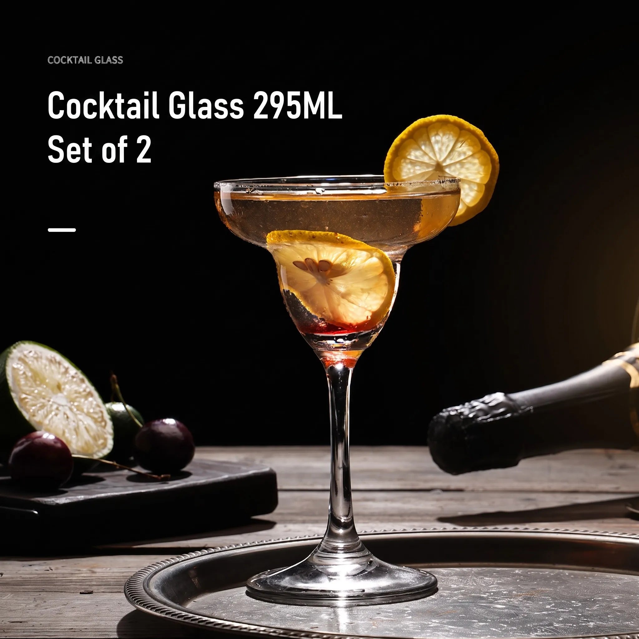 Luxury Hand Blown Crystal Cocktail Glass – Set of 2