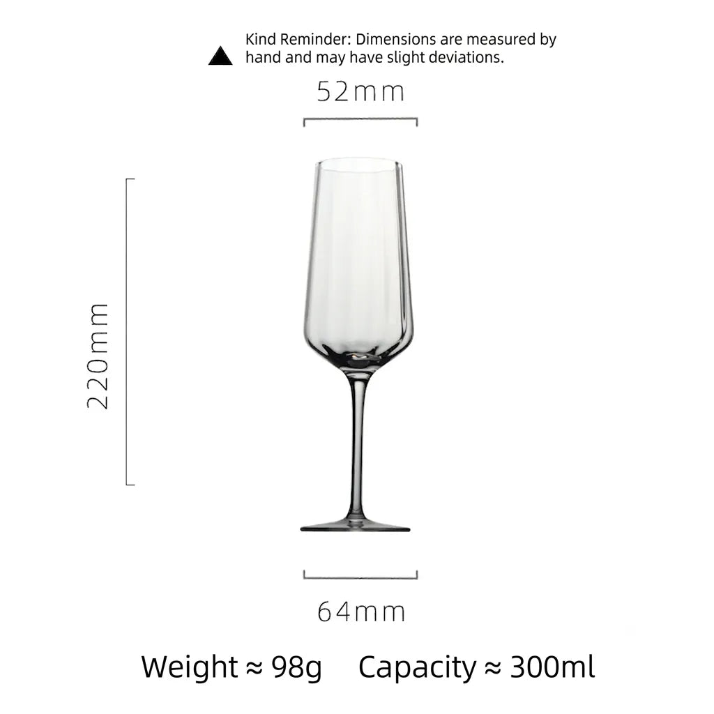 Iridescent Ribbed Wine & Cocktail Glasses – Aura Collection