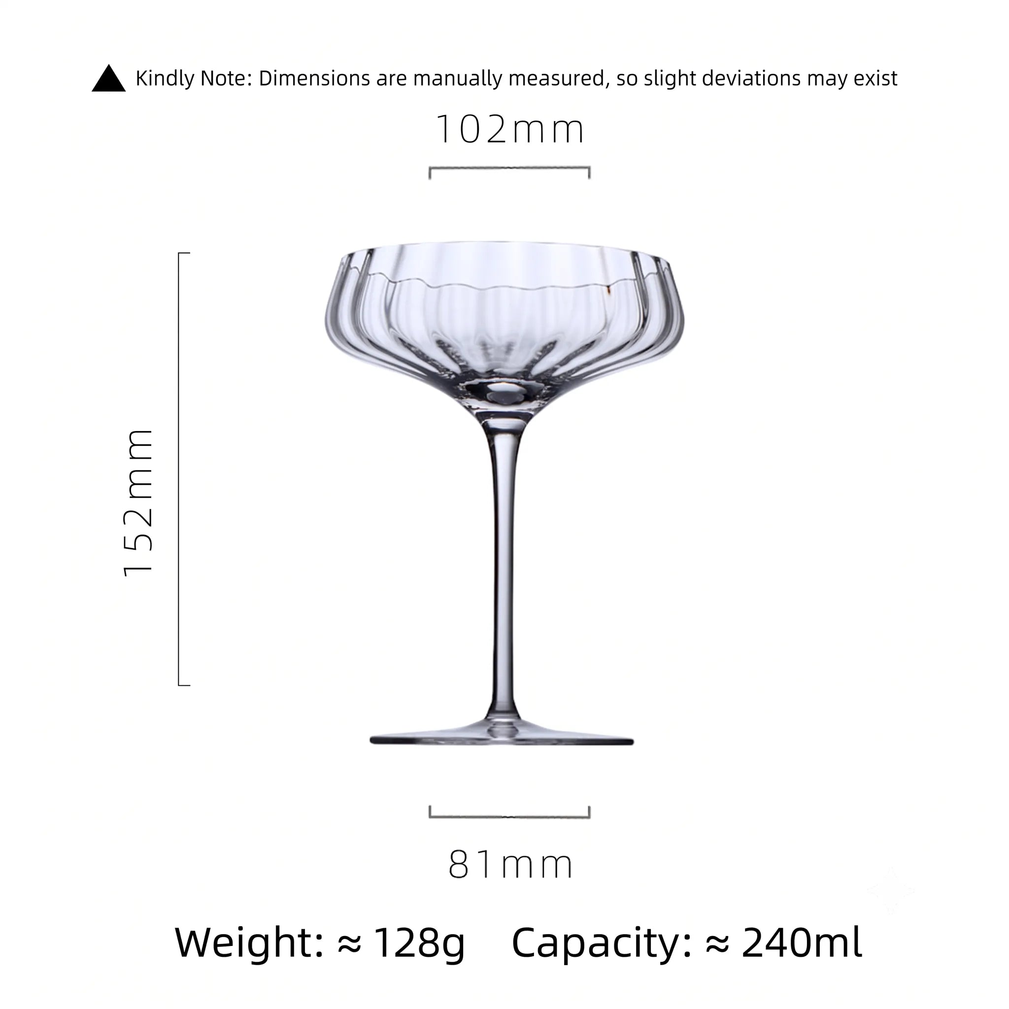 Iridescent Ribbed Wine & Cocktail Glasses – Aura Collection