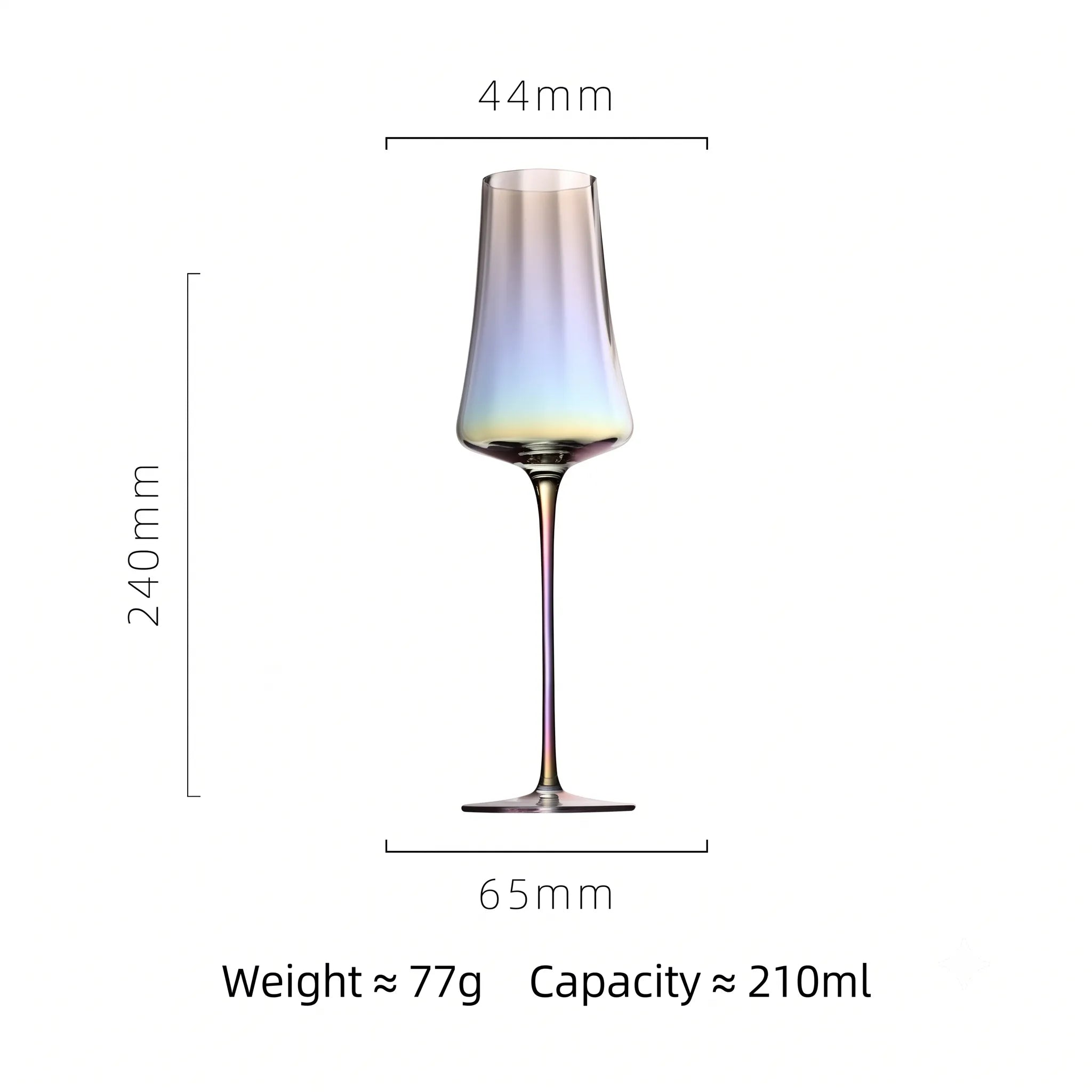 Iridescent Ribbed Wine & Cocktail Glasses – Aura Collection