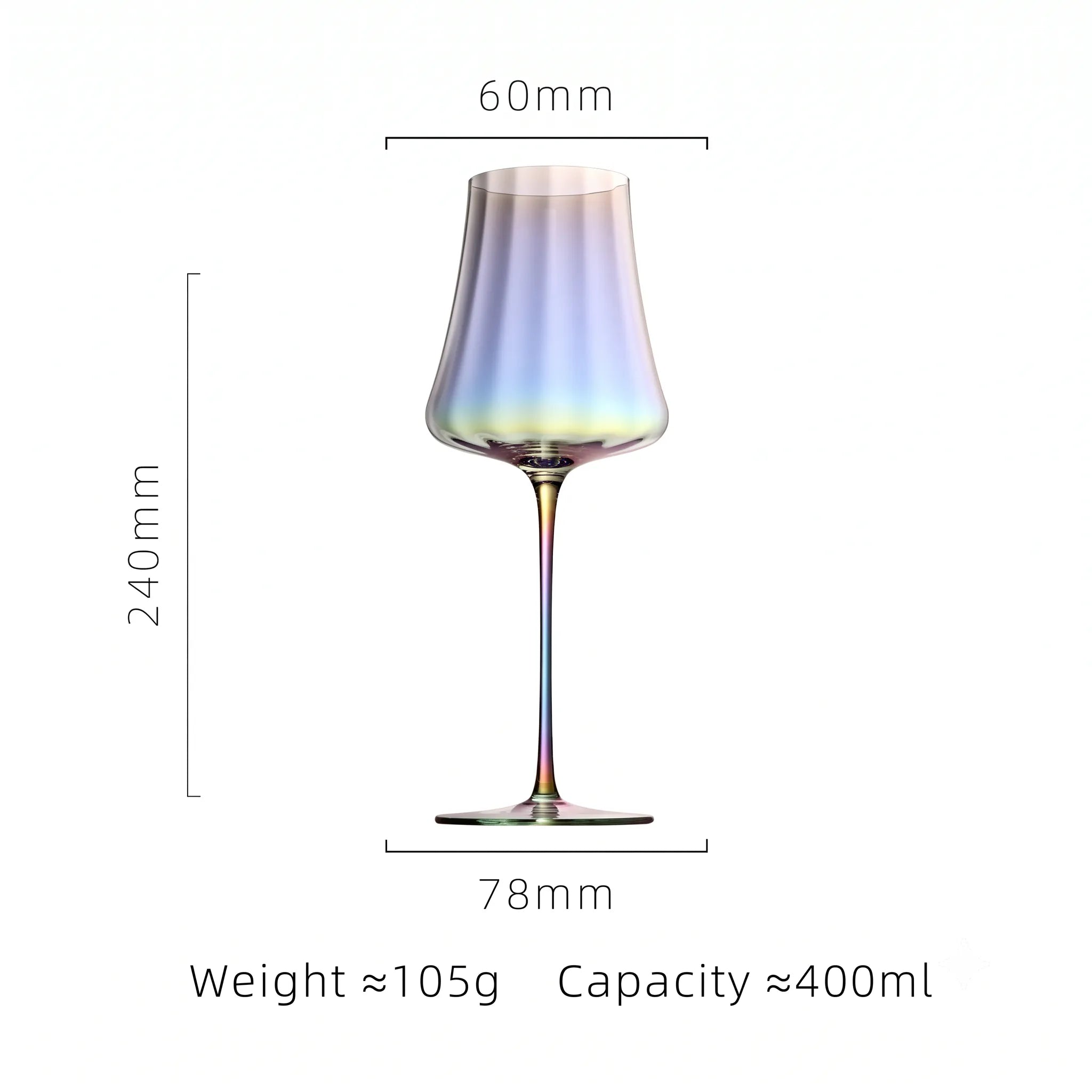 Iridescent Ribbed Wine & Cocktail Glasses – Aura Collection