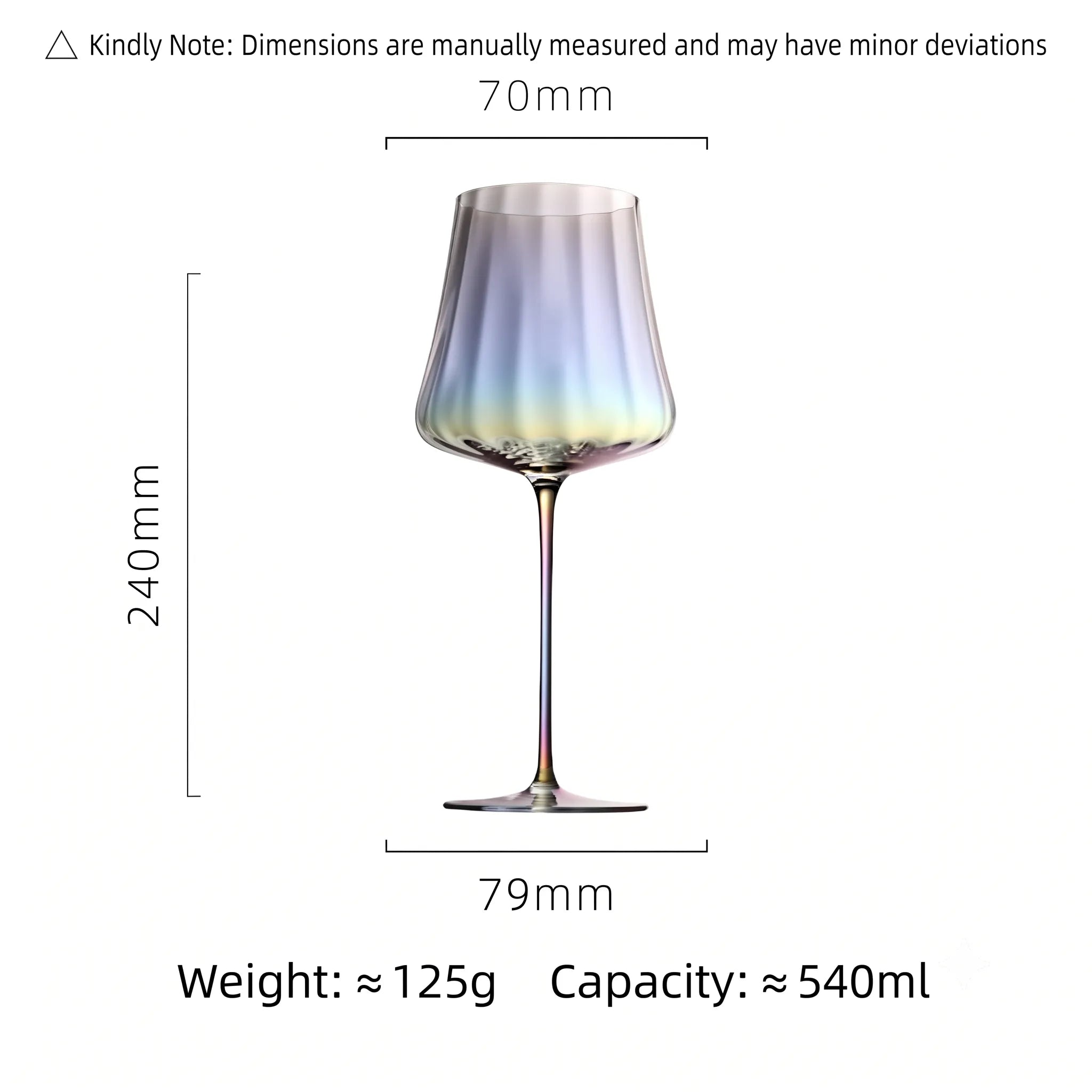 Iridescent Ribbed Wine & Cocktail Glasses – Aura Collection