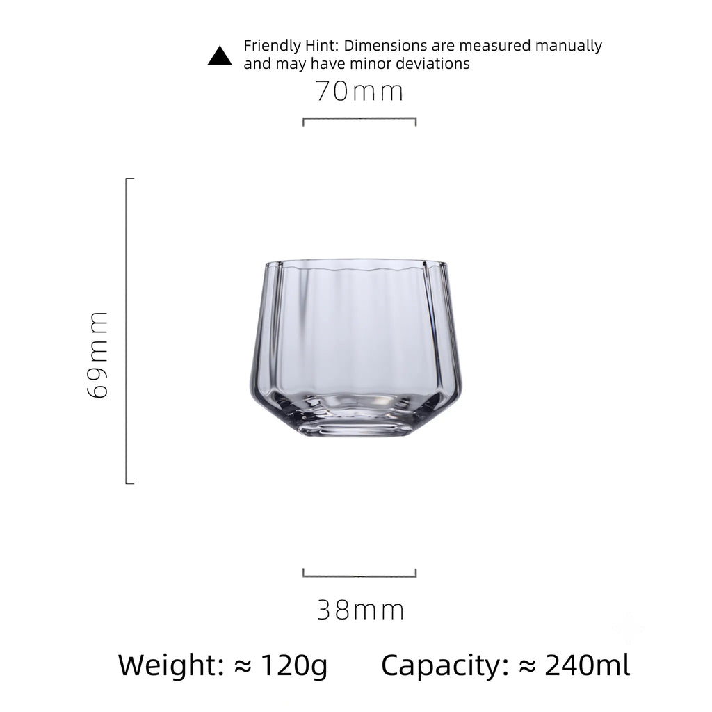 Iridescent Ribbed Wine & Cocktail Glasses – Aura Collection