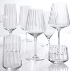 Iridescent Ribbed Wine & Cocktail Glasses – Aura Collection