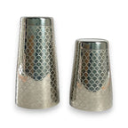Fish Scale Etched Boston Shaker - Polished Silver