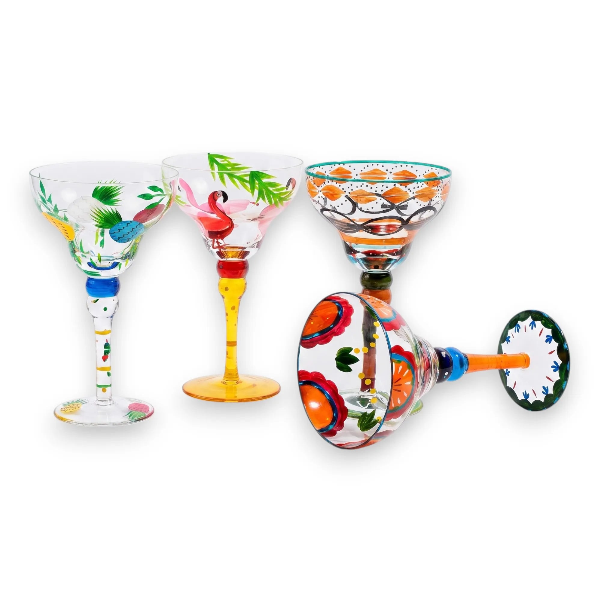Hand Painted Margarita Glass