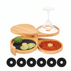 Handcrafted Wooden Cocktail Margarita Salt Rimmer Box