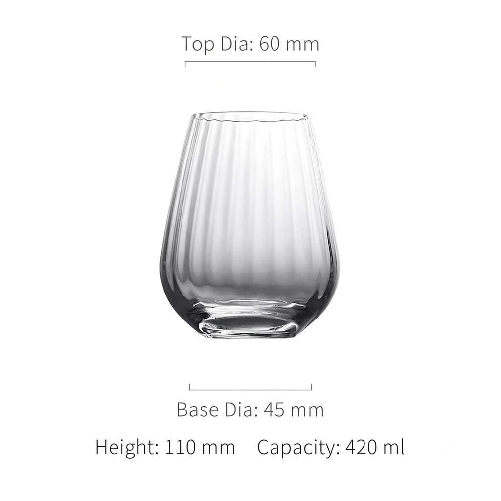 Fine Fluted Crystal Glassware Collection