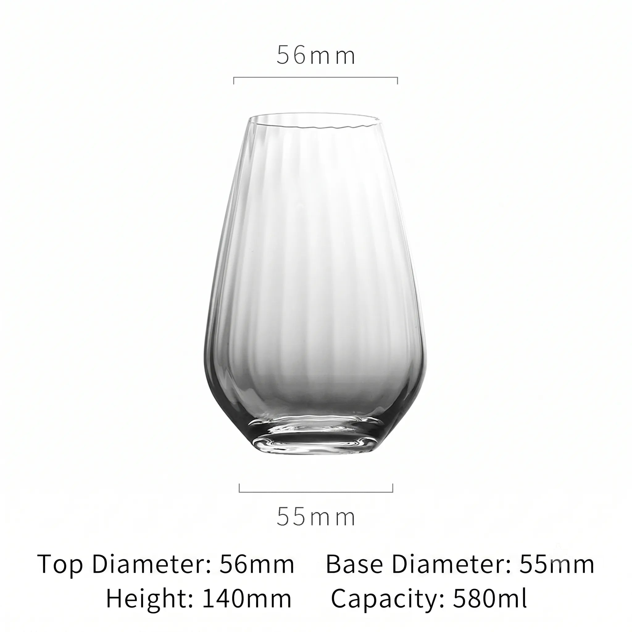 Fine Fluted Crystal Glassware Collection