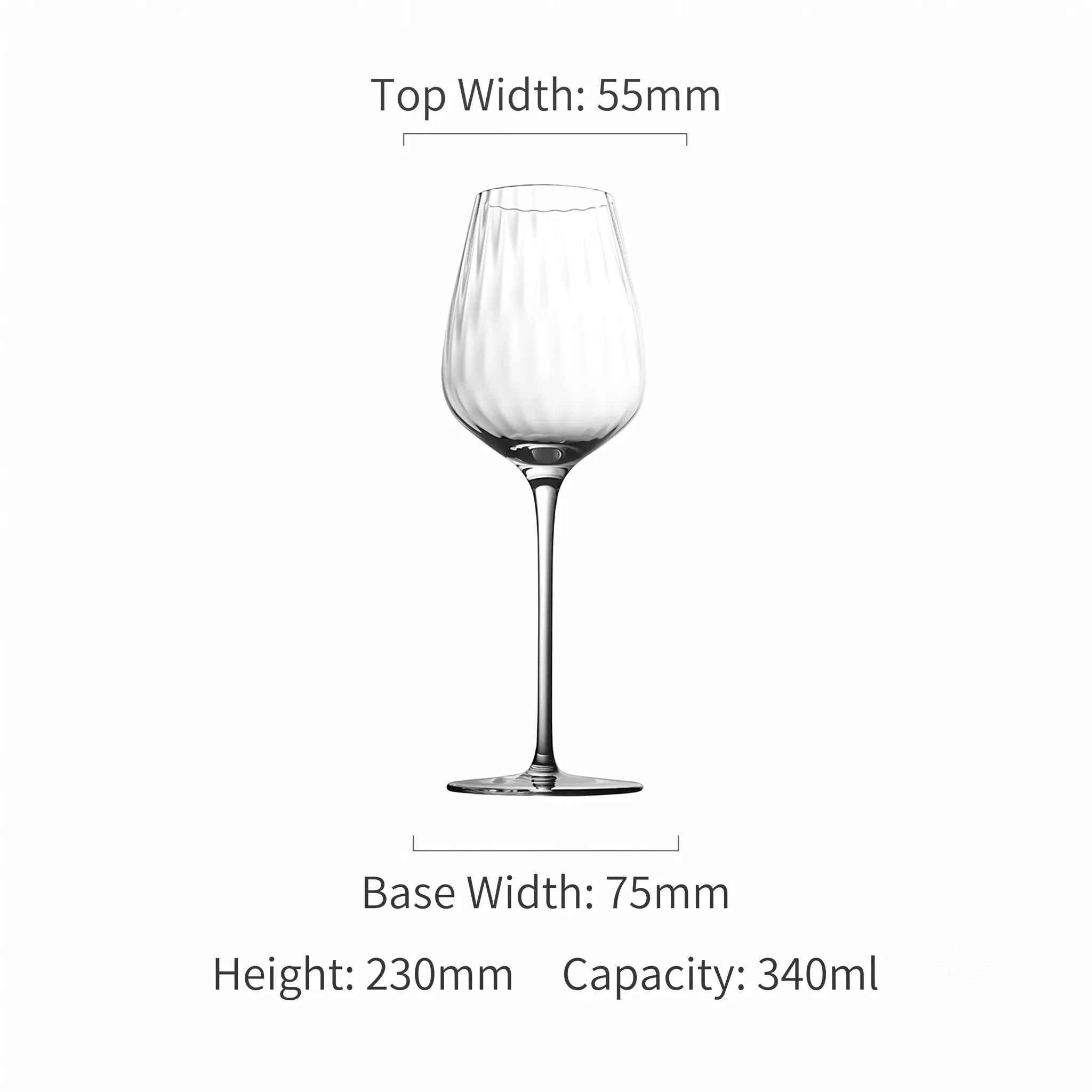 Fine Fluted Crystal Glassware Collection