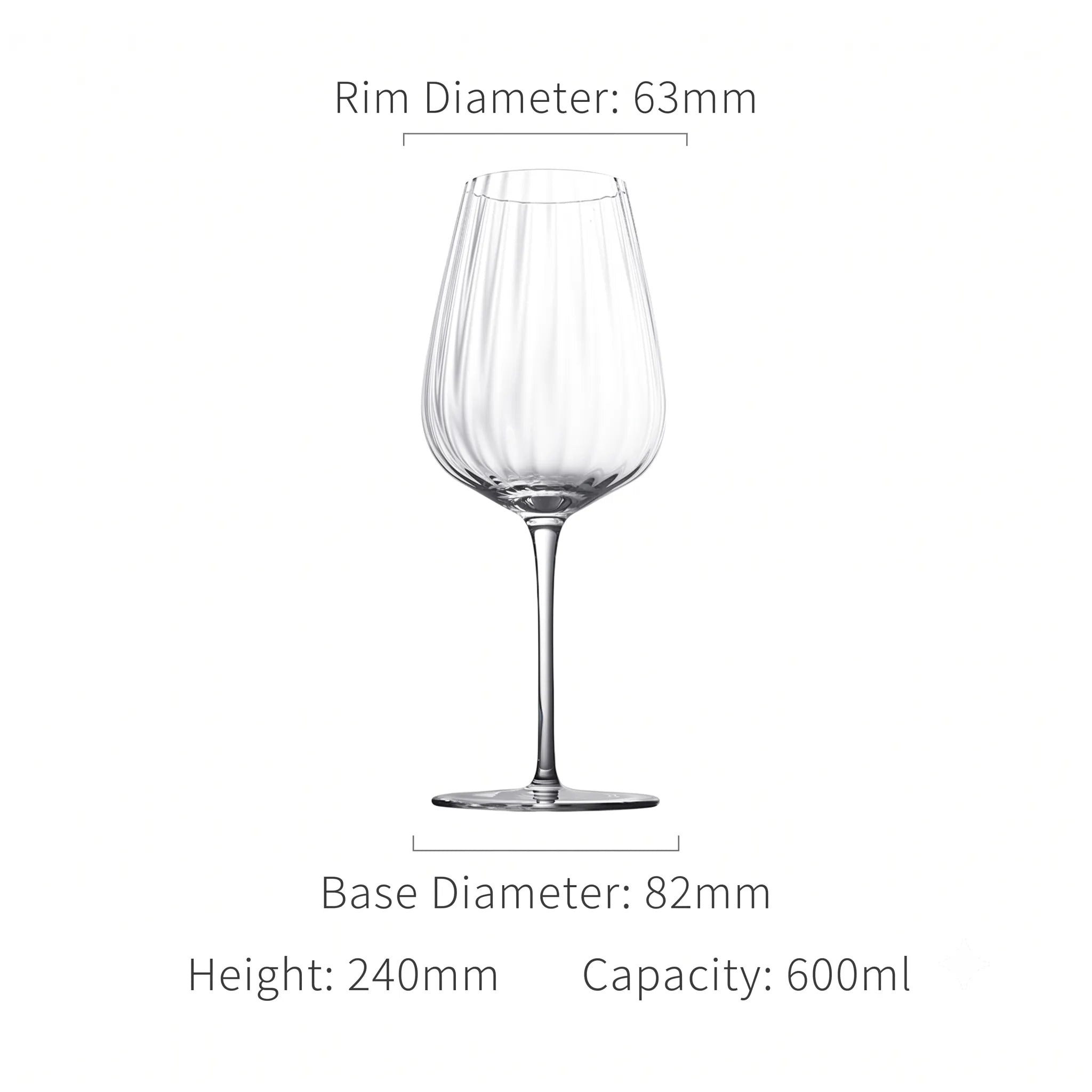 Fine Fluted Crystal Glassware Collection