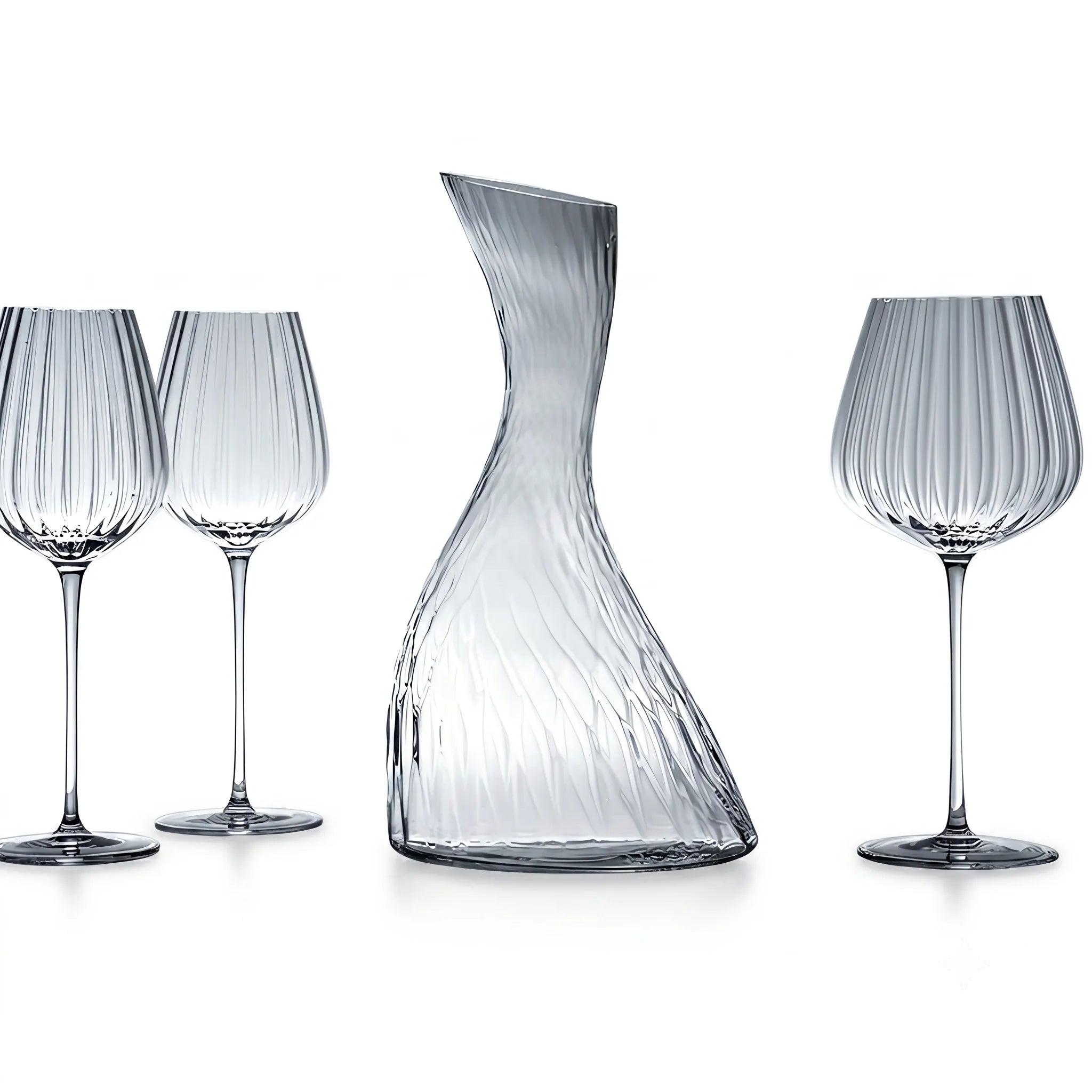 Fine Fluted Crystal Glassware Collection