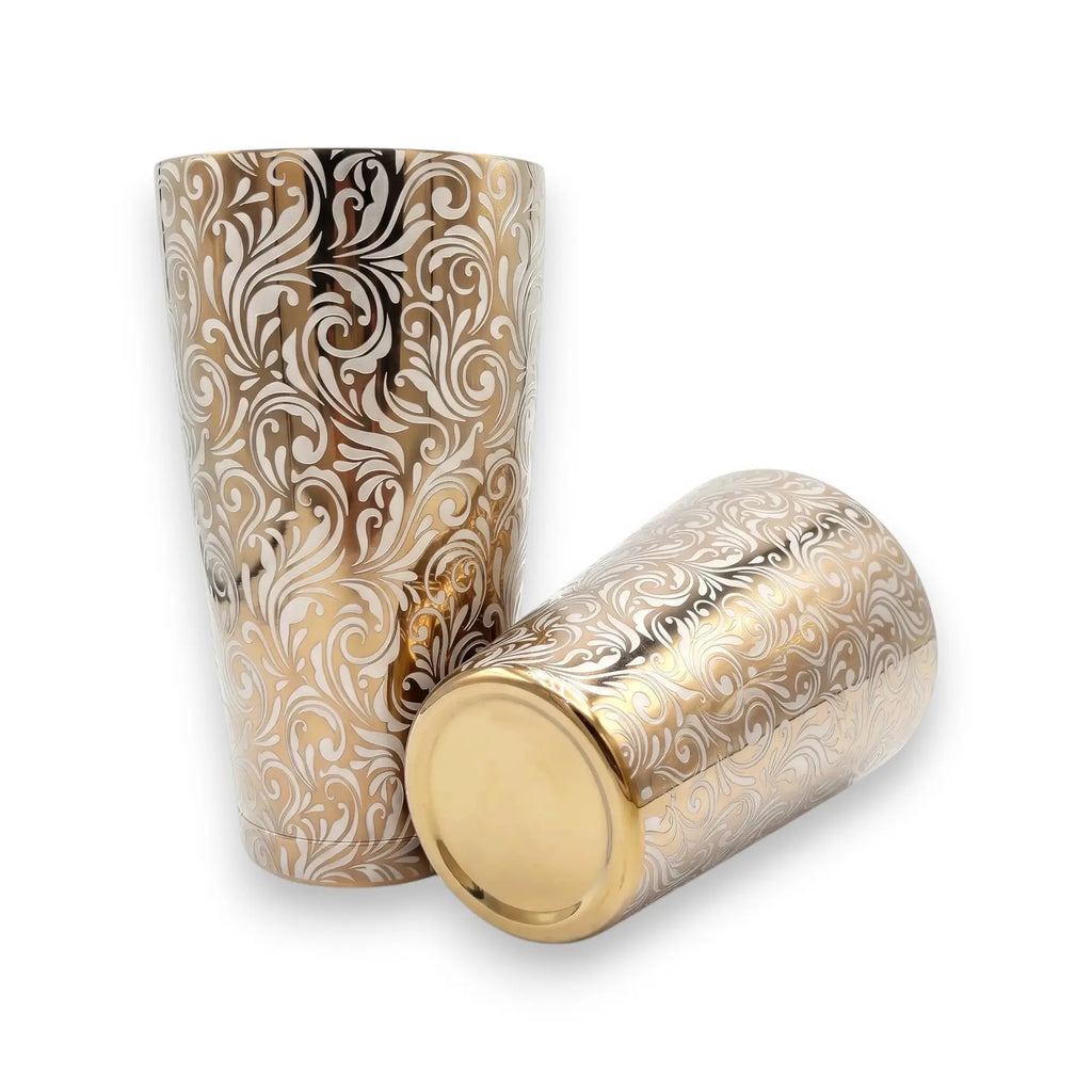 Tidal Flow Etched Boston Shaker - Gold