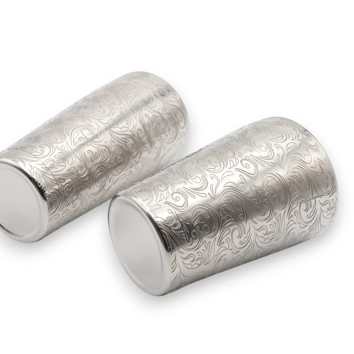 Tidal Flow Etched Boston Shaker-Silver