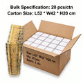 Baroque Bloom Etched Boston Shaker - Gold