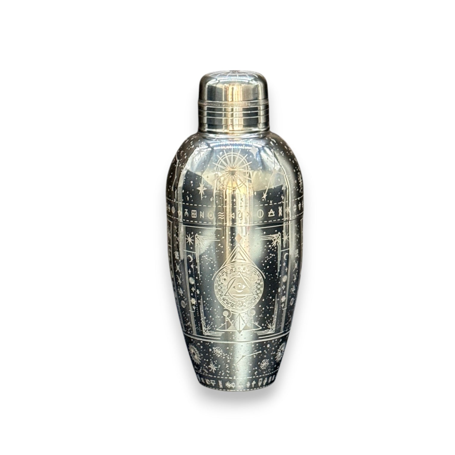 Cosmic Starry Night Cobbler Shaker - 500ml "All-Seeing Eye" Alchemical Star Map Cocktail Shaker
