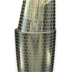 Honeycomb Cocktail Shaker – Etched Boston Shaker - Polished Silver