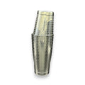 Honeycomb Boston Shaker Set - Professional 18oz & 28oz Geometric Etched Cocktail Shaker(Polished Silver)