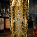 Baphomet Etched Boston Shaker - Gold