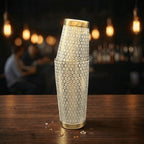 Alchemical Gold Hexagon Shaker – Rune-Etched Boston Shaker