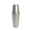 Vintage Ice-Crack Boston Shaker - Professional 18oz & 28oz Weighted Cocktail Shaker (Antique Silver - Minimalist)