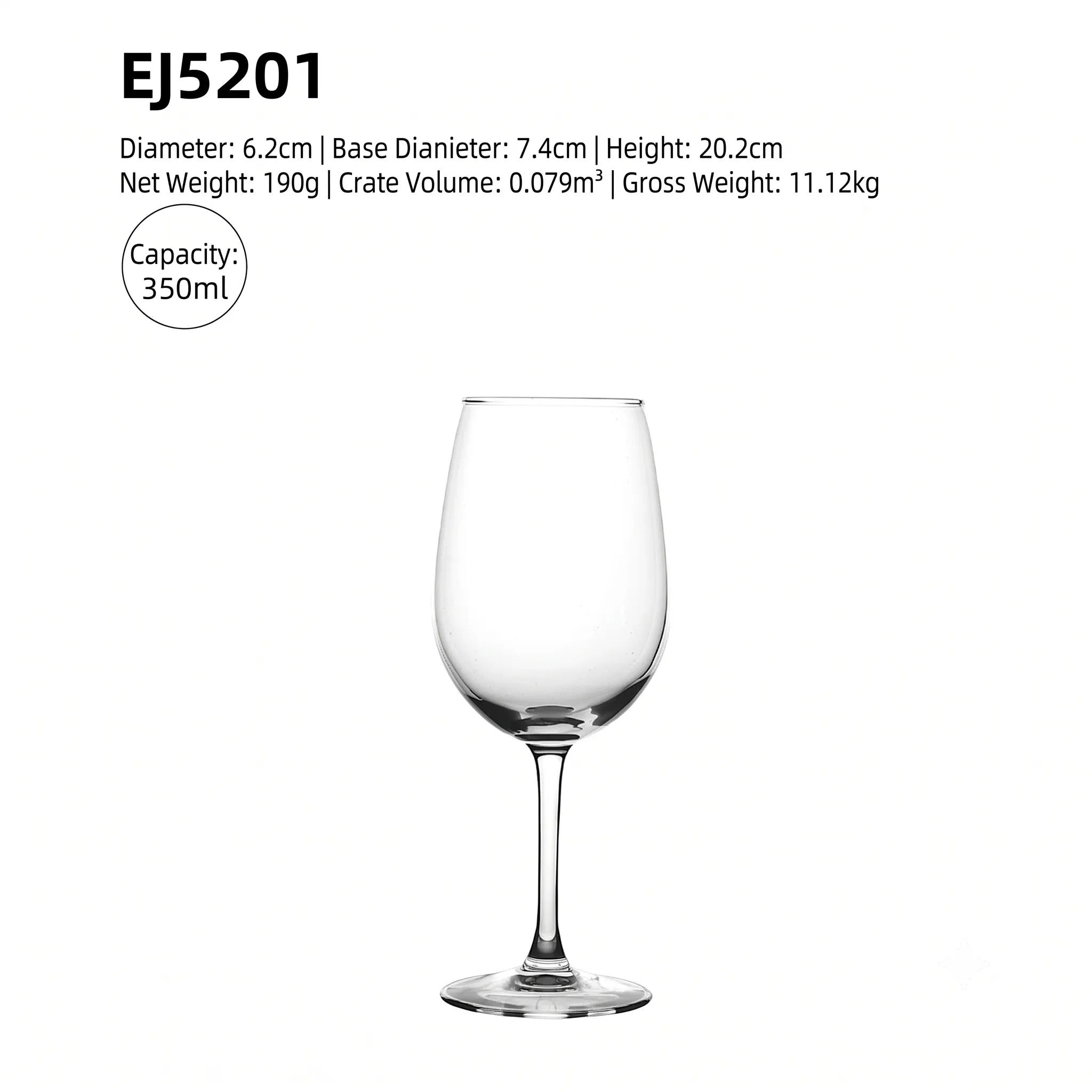 Crystal Burgundy Wine Glass – Set of 48