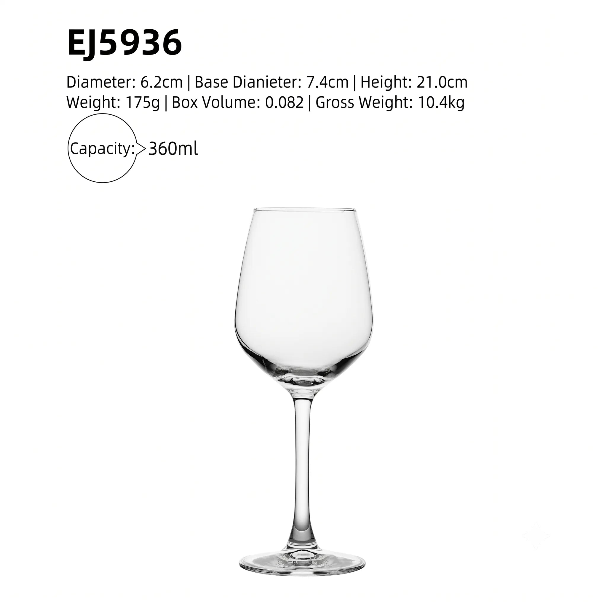 Crystal Burgundy Wine Glass – Set of 48