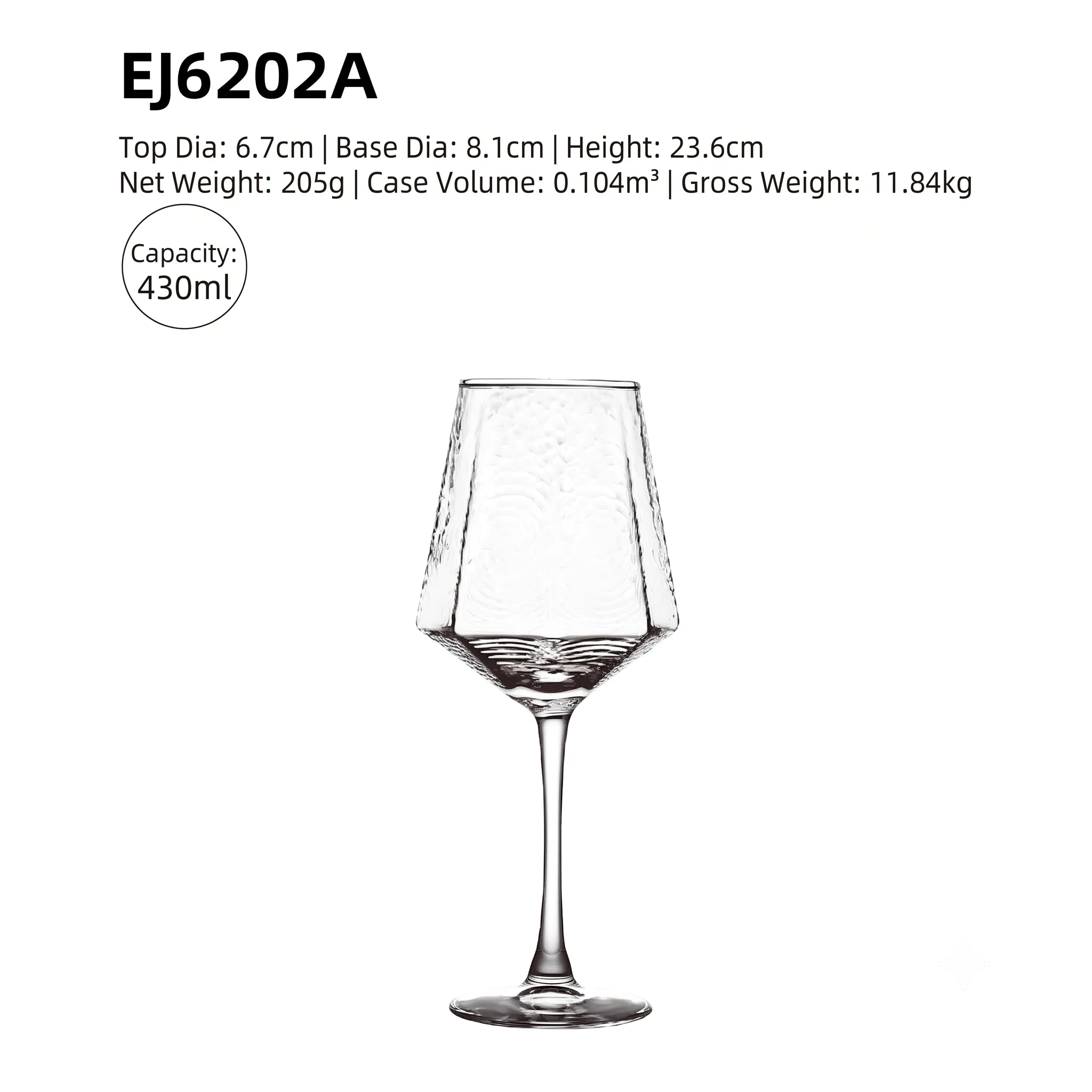 Crystal Burgundy Wine Glass – Set of 48