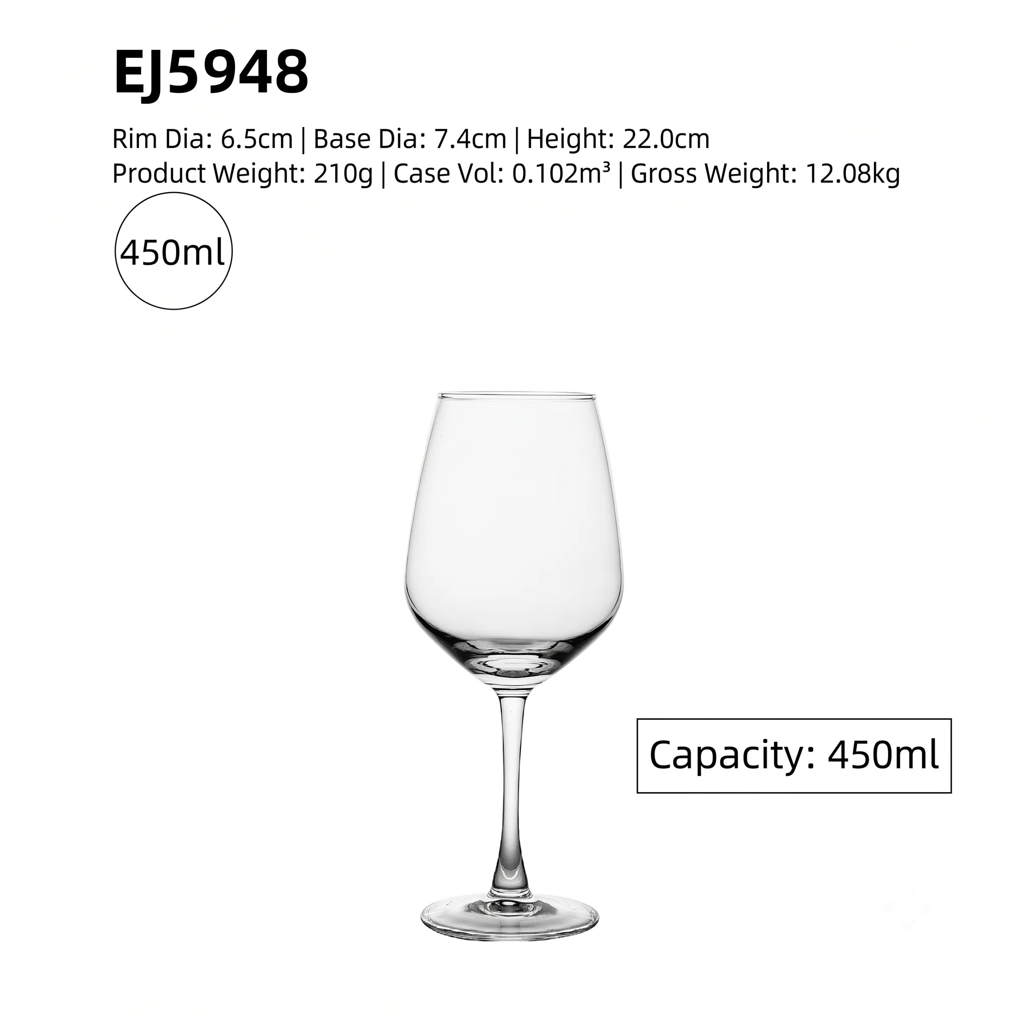 Crystal Burgundy Wine Glass – Set of 48