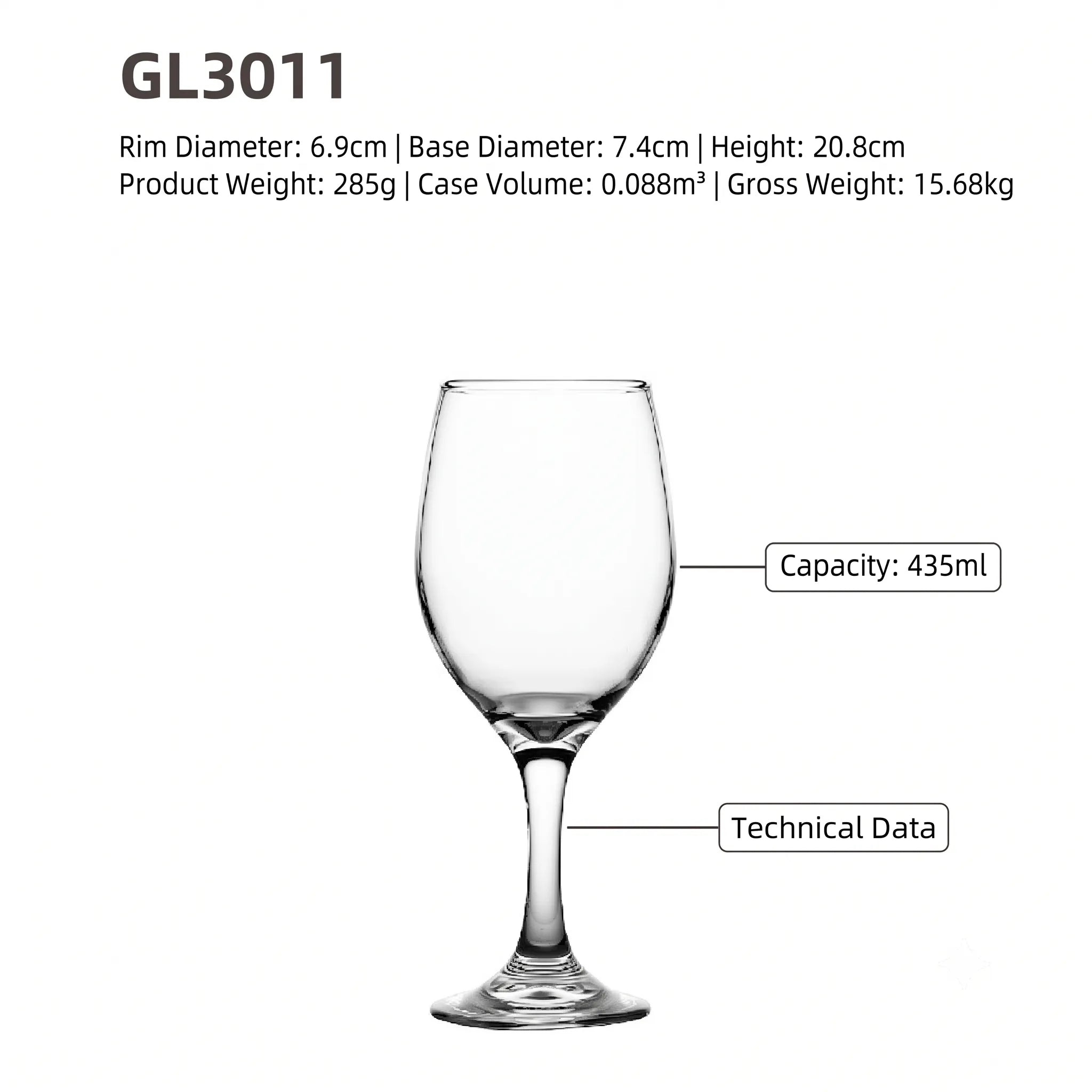 Crystal Burgundy Wine Glass – Set of 48