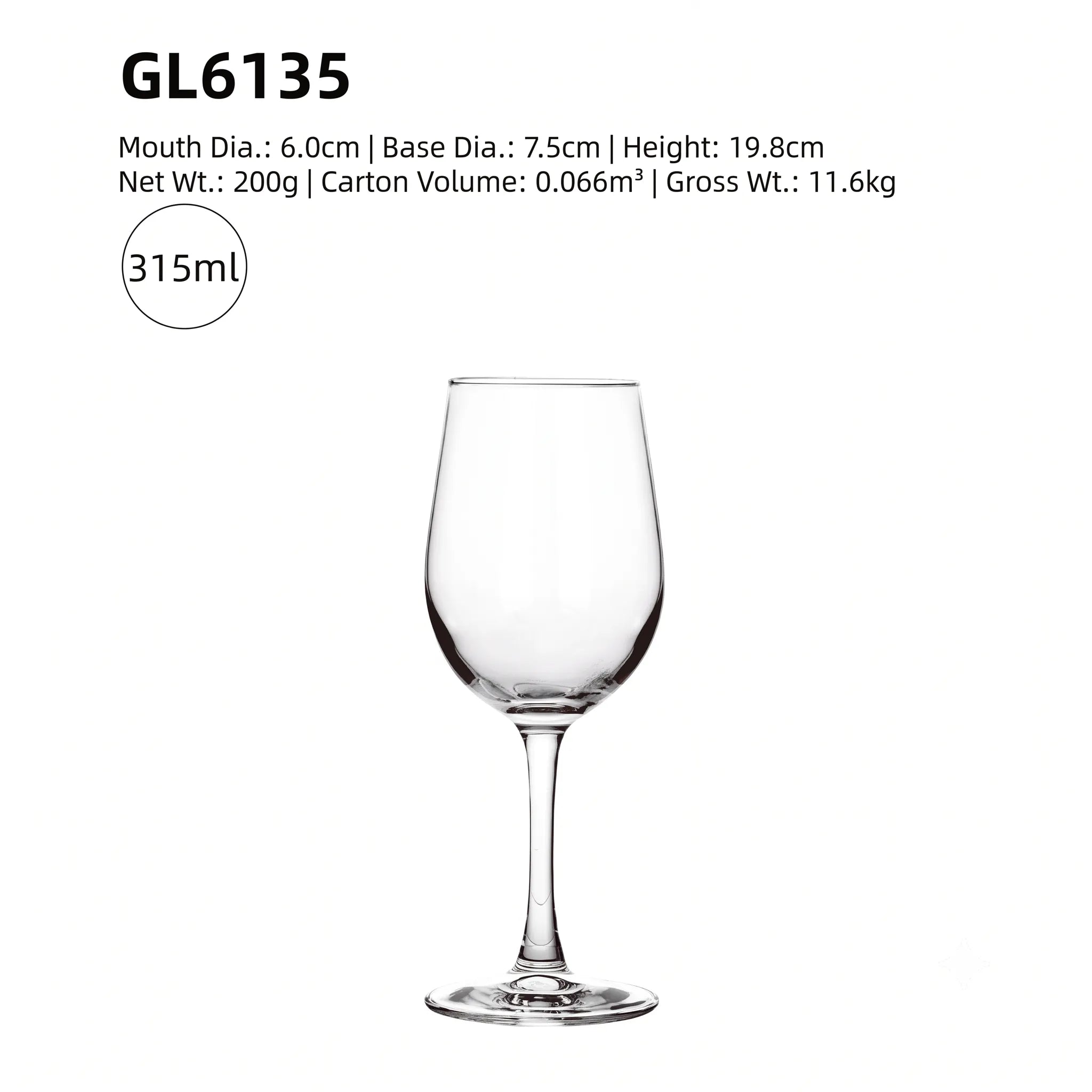 Crystal Burgundy Wine Glass – Set of 48