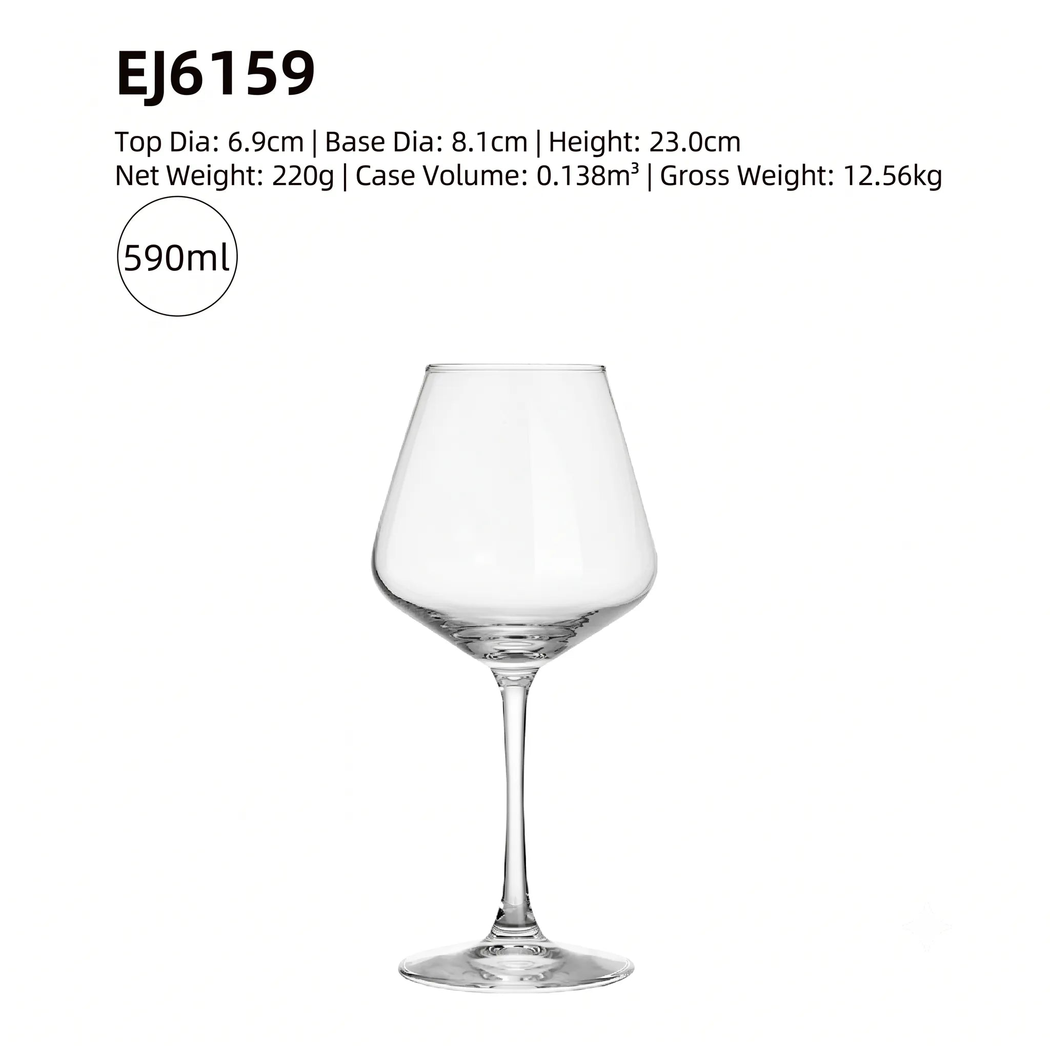 Crystal Burgundy Wine Glass – Set of 48