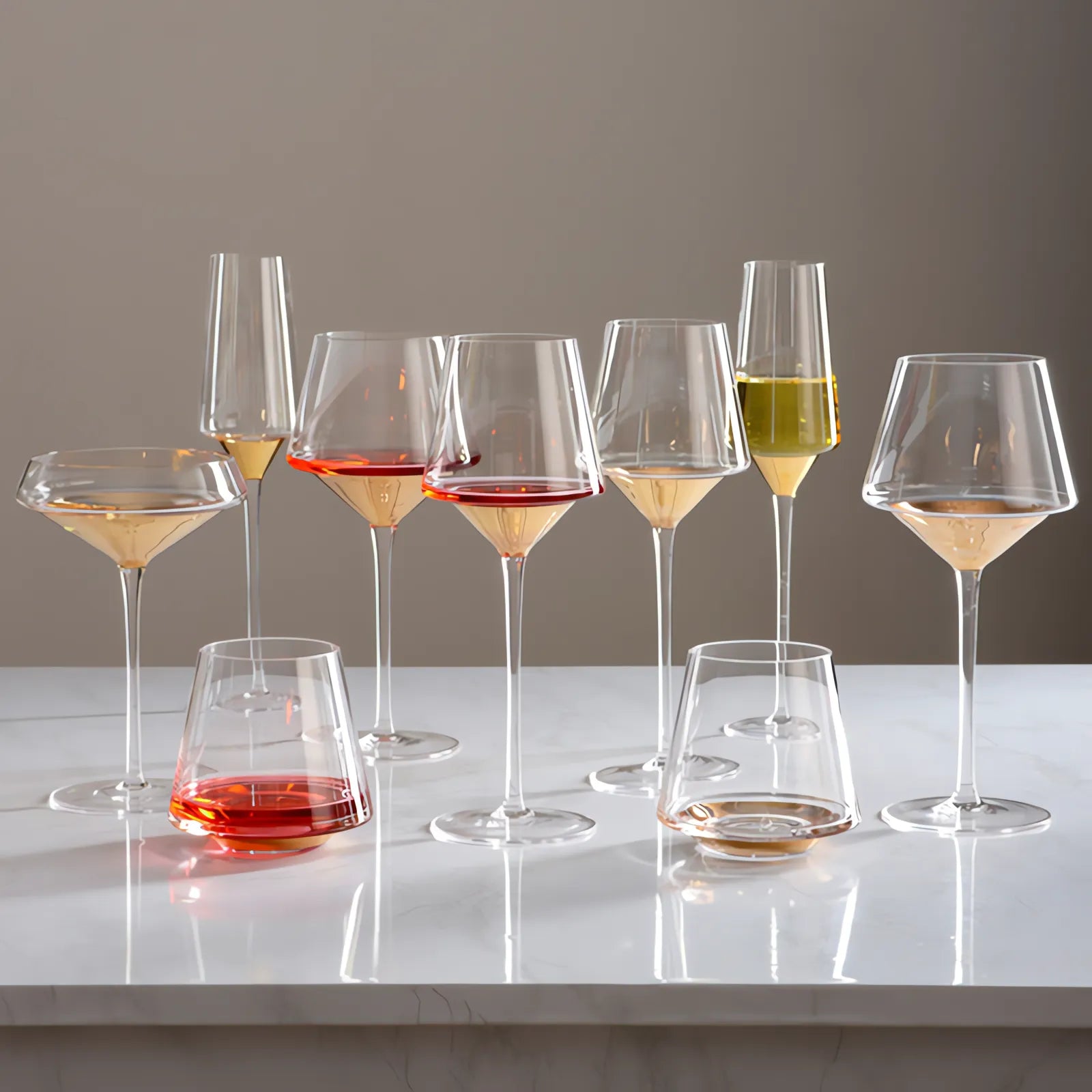 Luxury Hand Blown Crystal Wine Glass – Multiple Styles incl. Gold Base