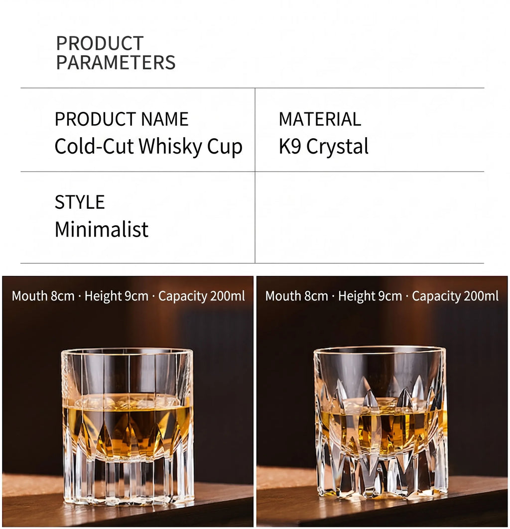 Cut K9 Crystal Old Fashioned Glass Set