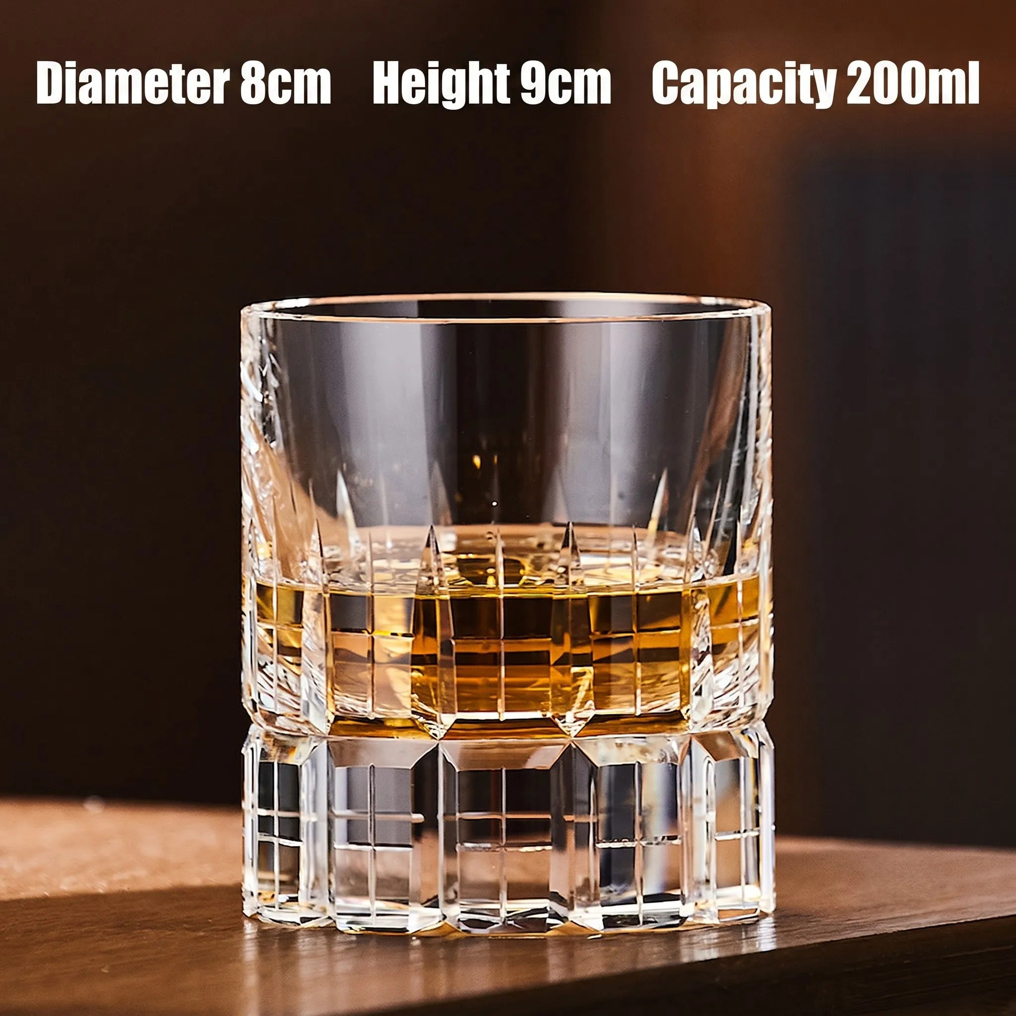 Cut K9 Crystal Old Fashioned Glass Set